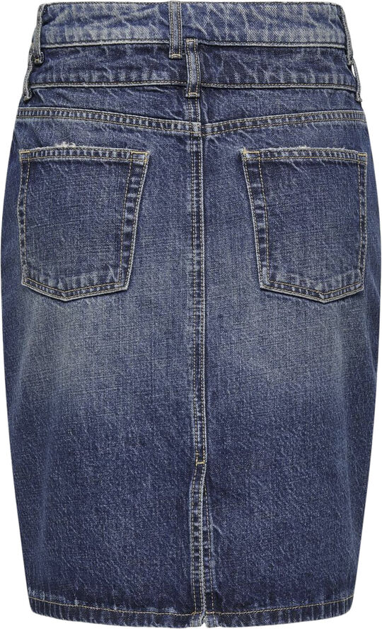 ONLY ONLJACKY HW DOUBLE WB DNM SKIRT DOT Blå
