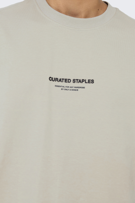 Only & Sons beige heren t-shirt