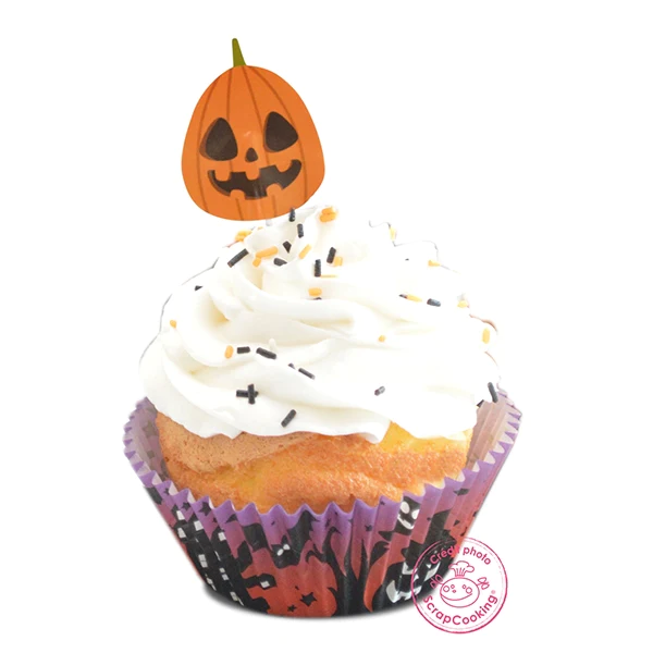 Caissettes et cake toppers Halloween 24 pièces Scrapcooking