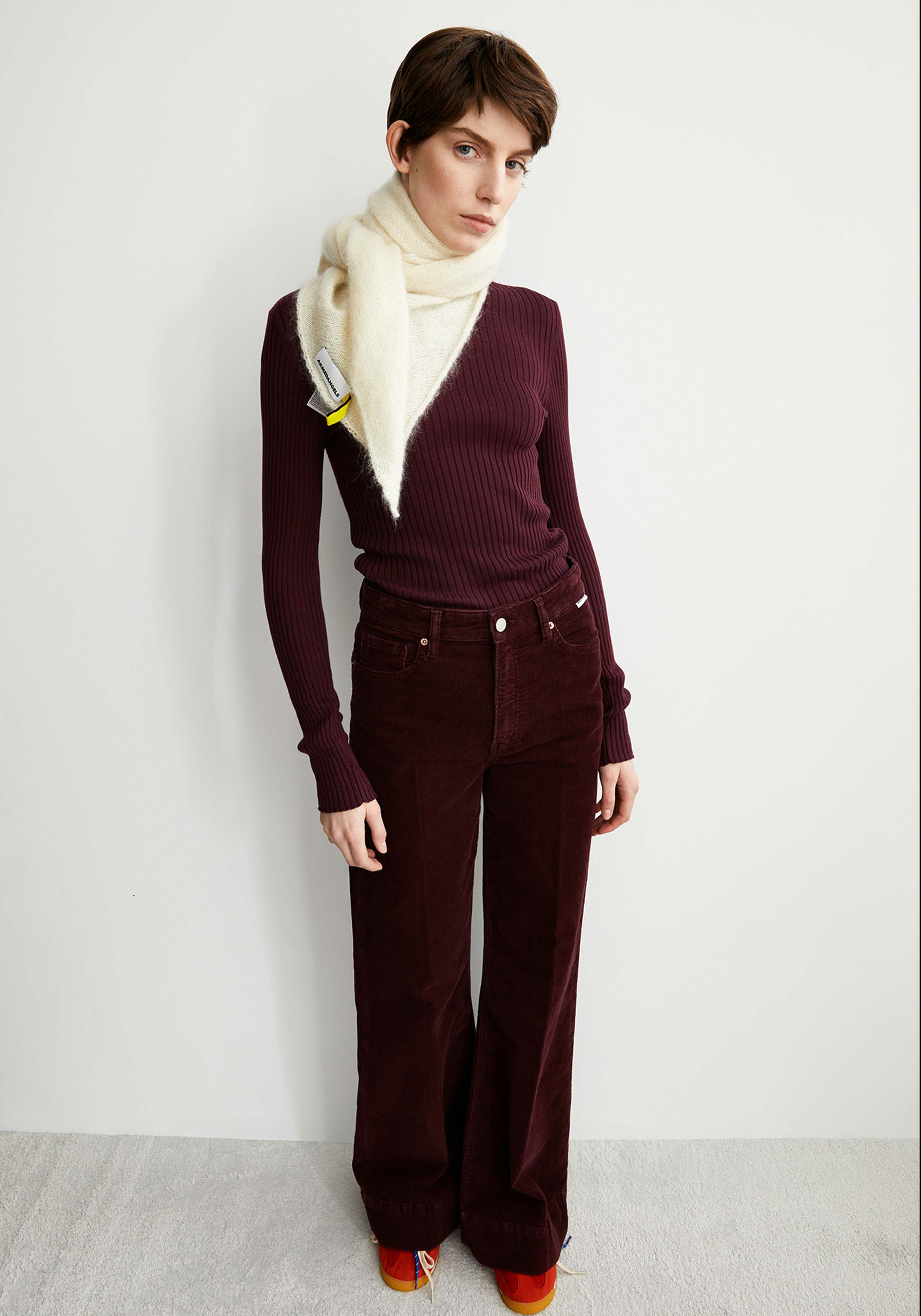 Armedangels Strickpullover Alaania Dark Cranberry