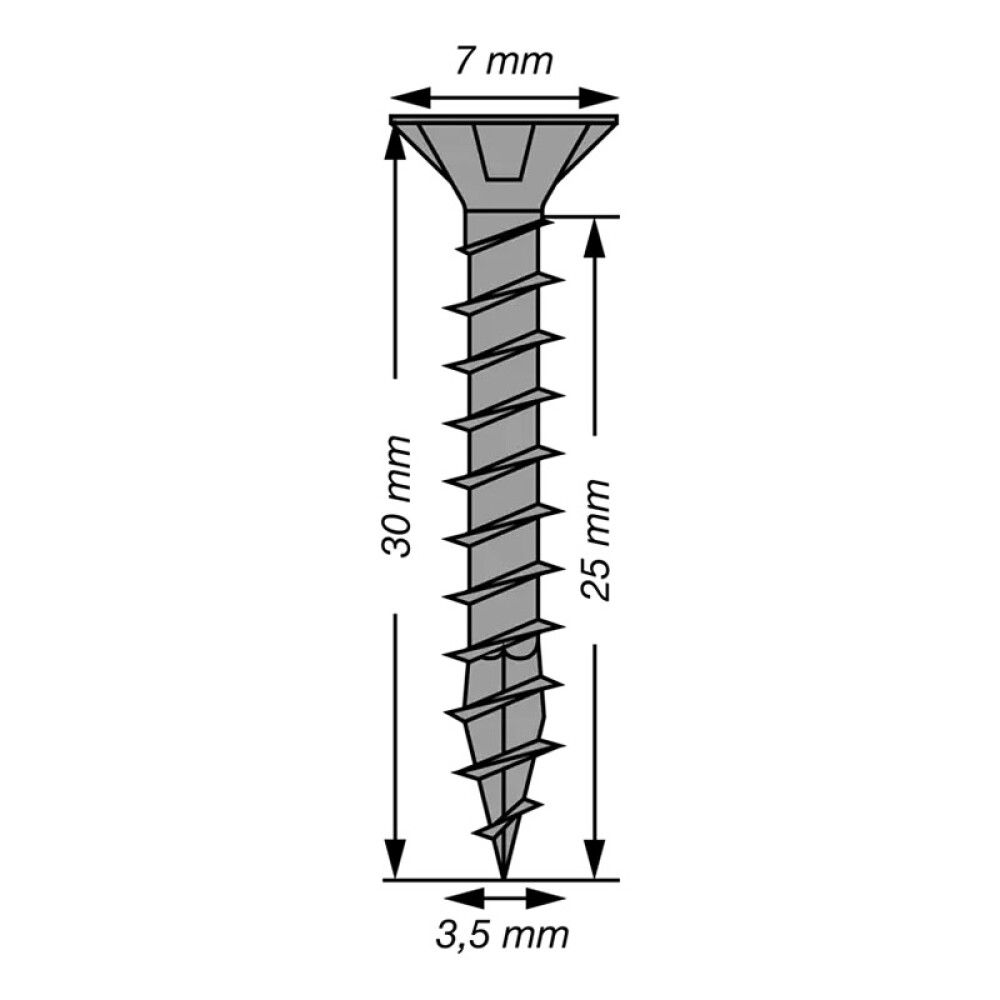 UNIVERSALSKRUE SPAX T-STAR VGW BLAX 3,5X30MM 75STK