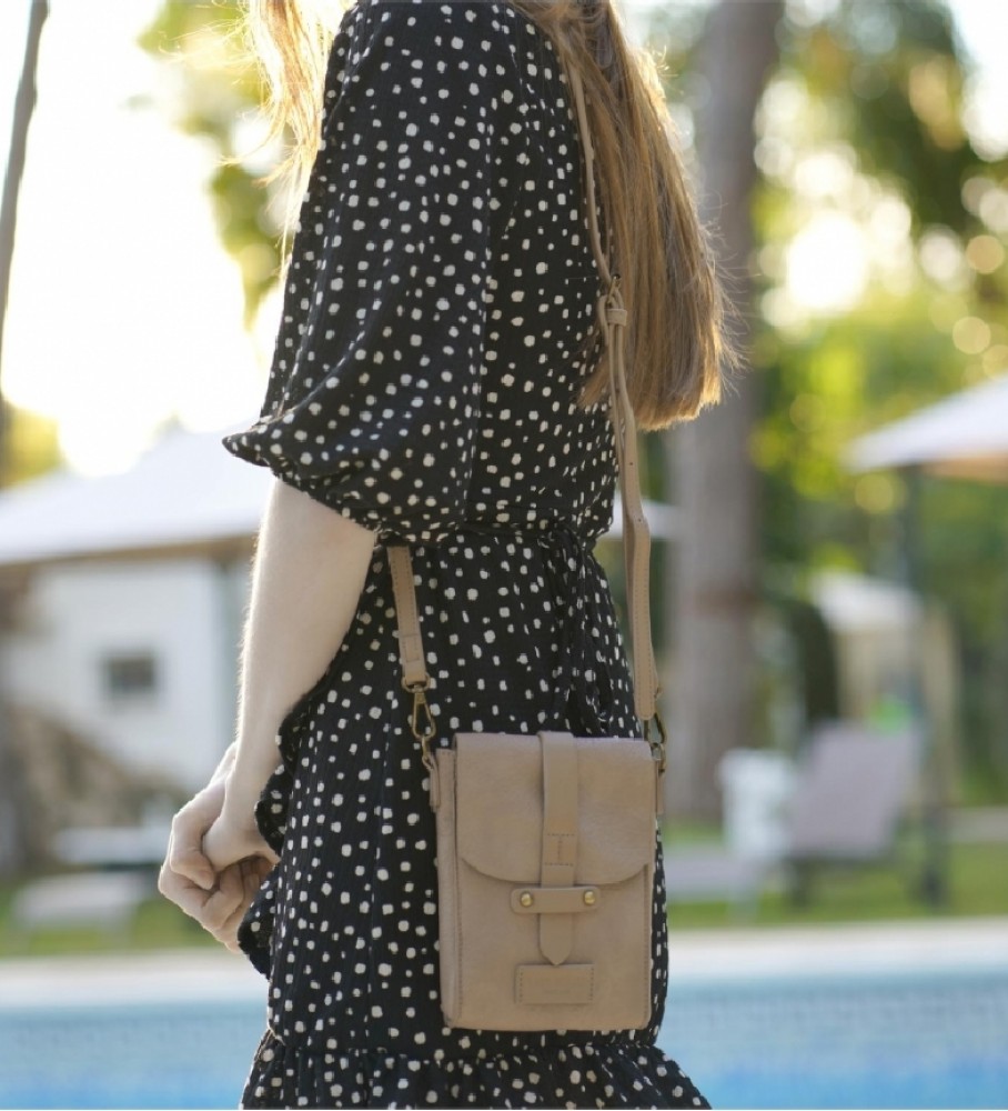 Bolsa de ombro Lois Calgary bege - 12,5 x 17 x 2 cm