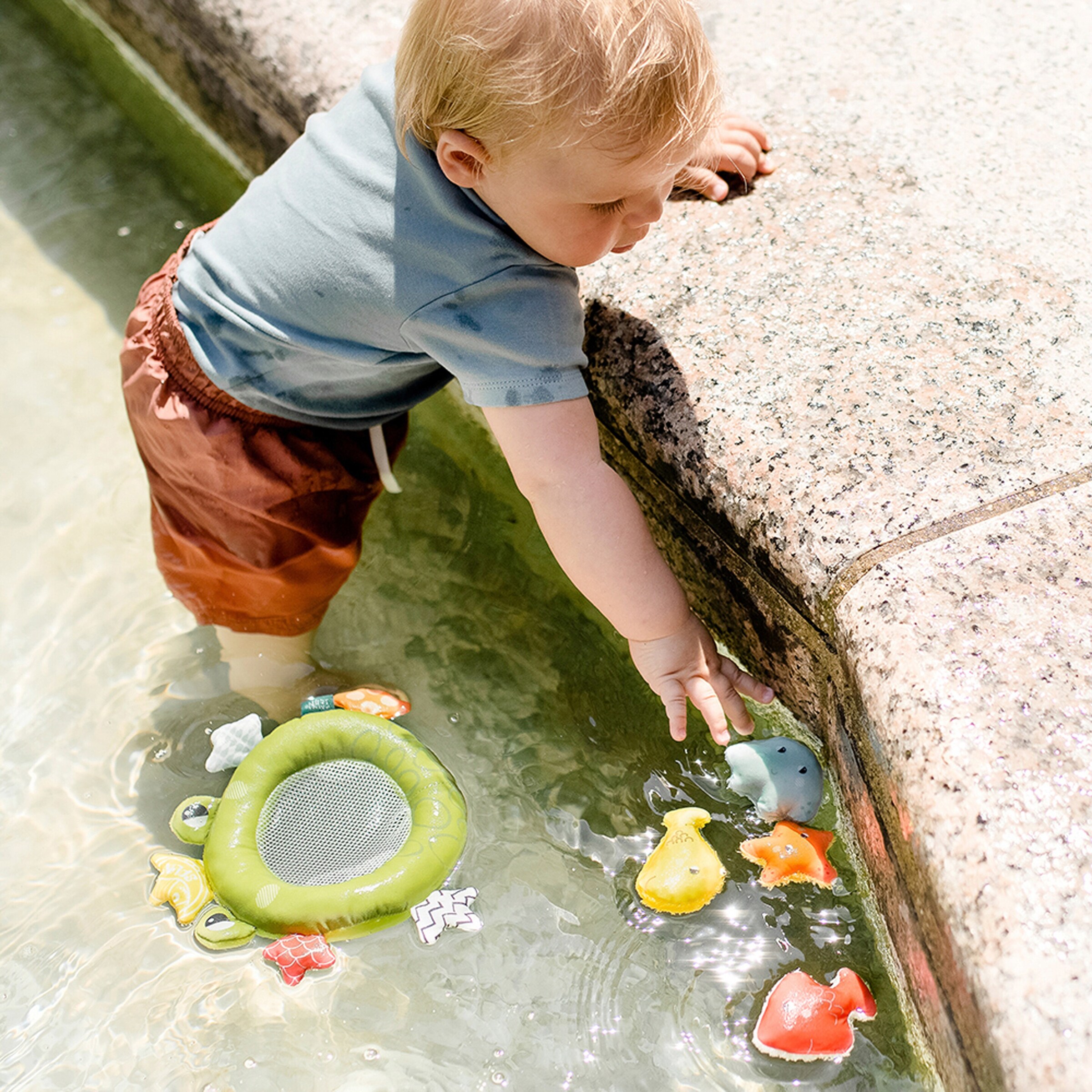 Fehn Badespielzeug Kescher Frosch Plansch & Play