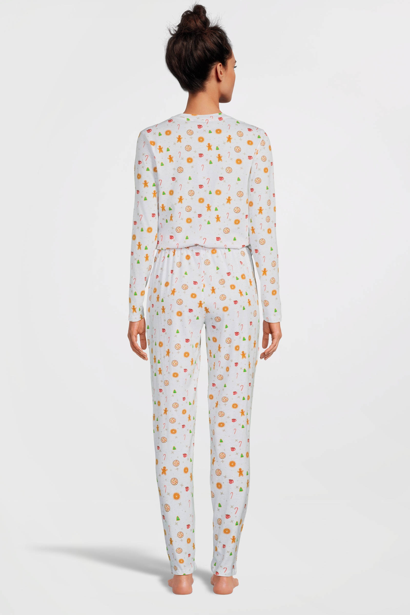 PIECES pyjama PCFREYA met kerst print ecru