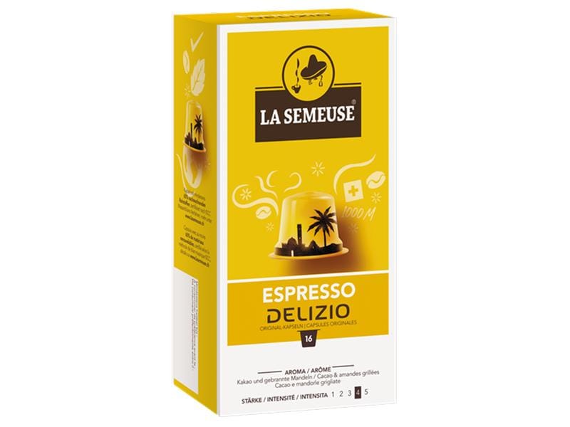 La Semeuse Kaffeekapseln Delizio Espresso Originale 16 Stüc Kapselkaffee für das Delizio System