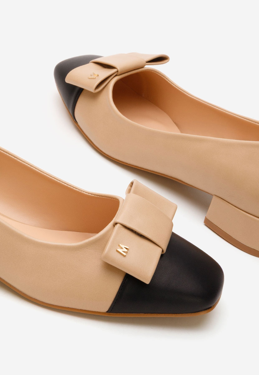 Chaussures à petit talon kaki Wuga