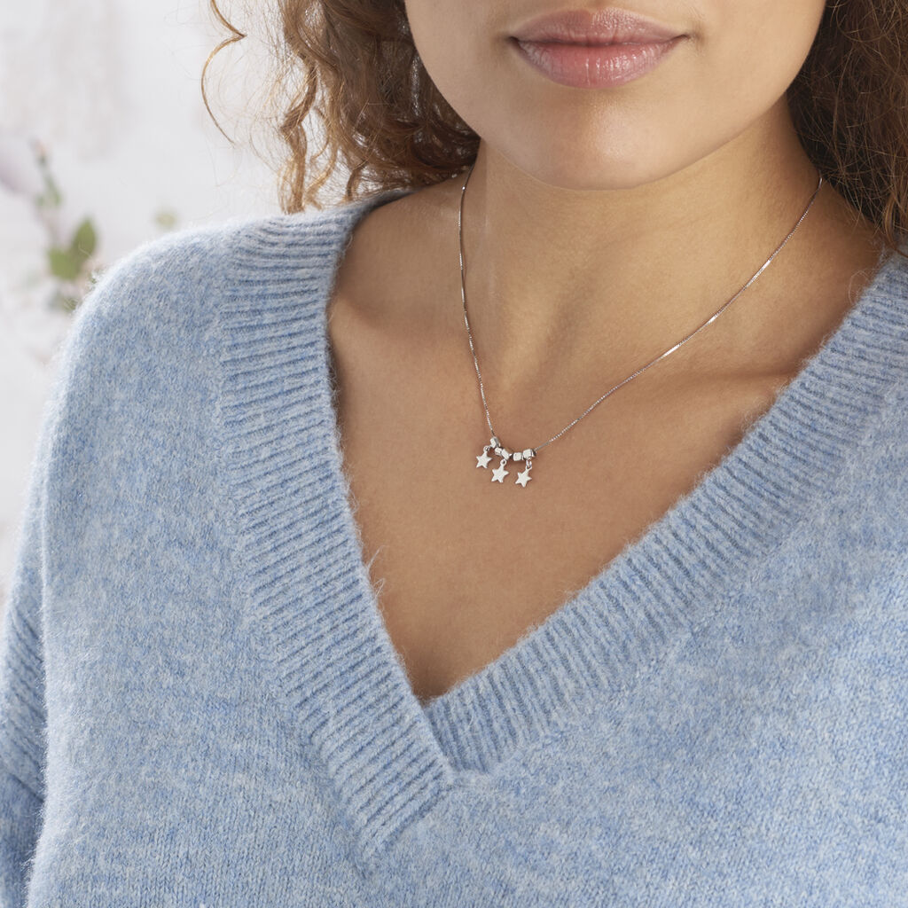 Collier Argent Blanc Olie