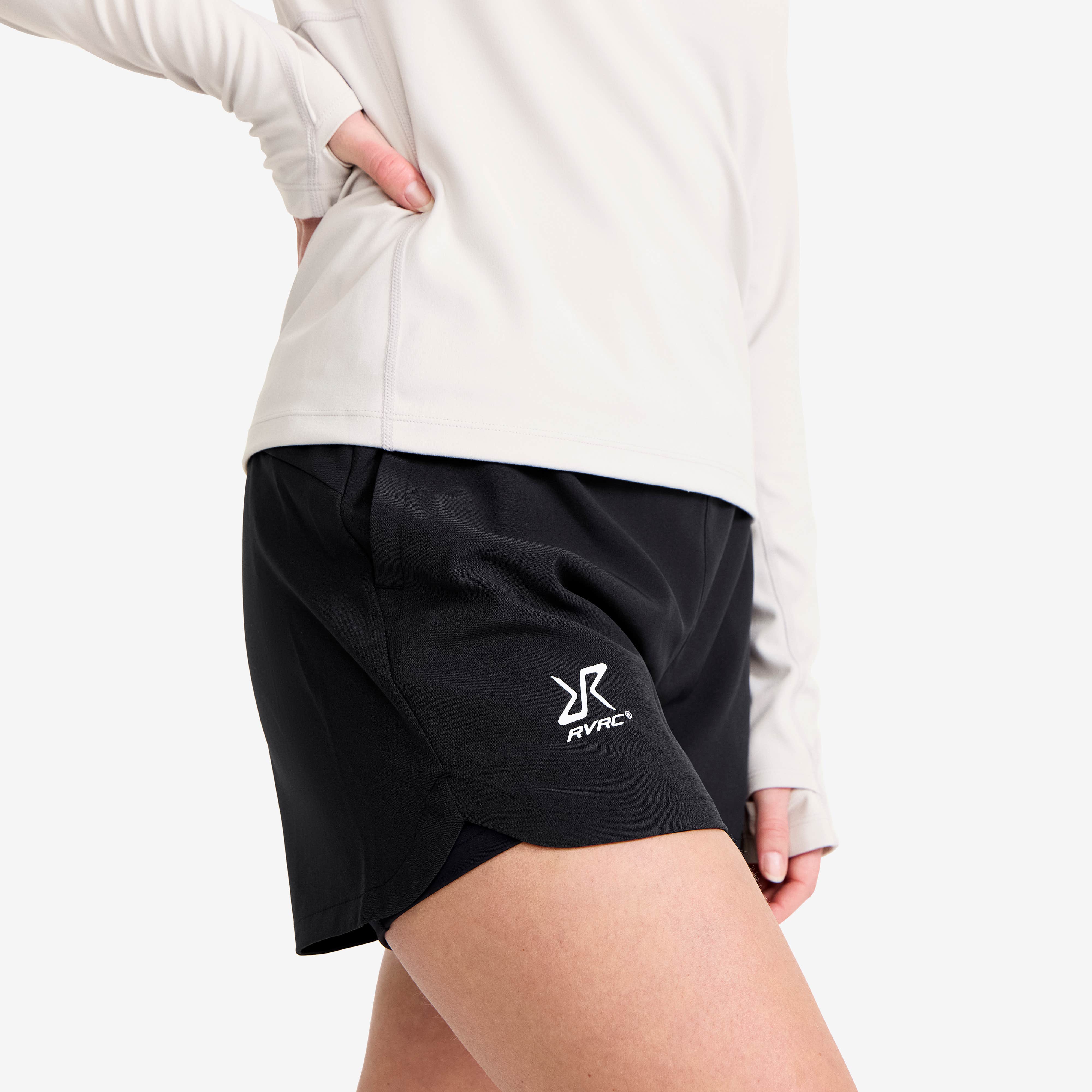 Rise 2-in-1 Shorts Dame Black