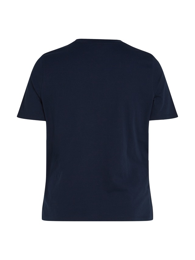 Tommy Hilfiger Curve Rundhalsshirt »CRV REG SCRIPT C-NK TEE SS«, in Grossen Grössen, Logoschriftzug