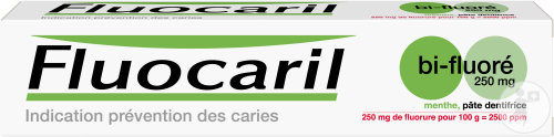 Fluocaril Bi-Fluoré 250mg Dentifrice Menthe Tube 75ml