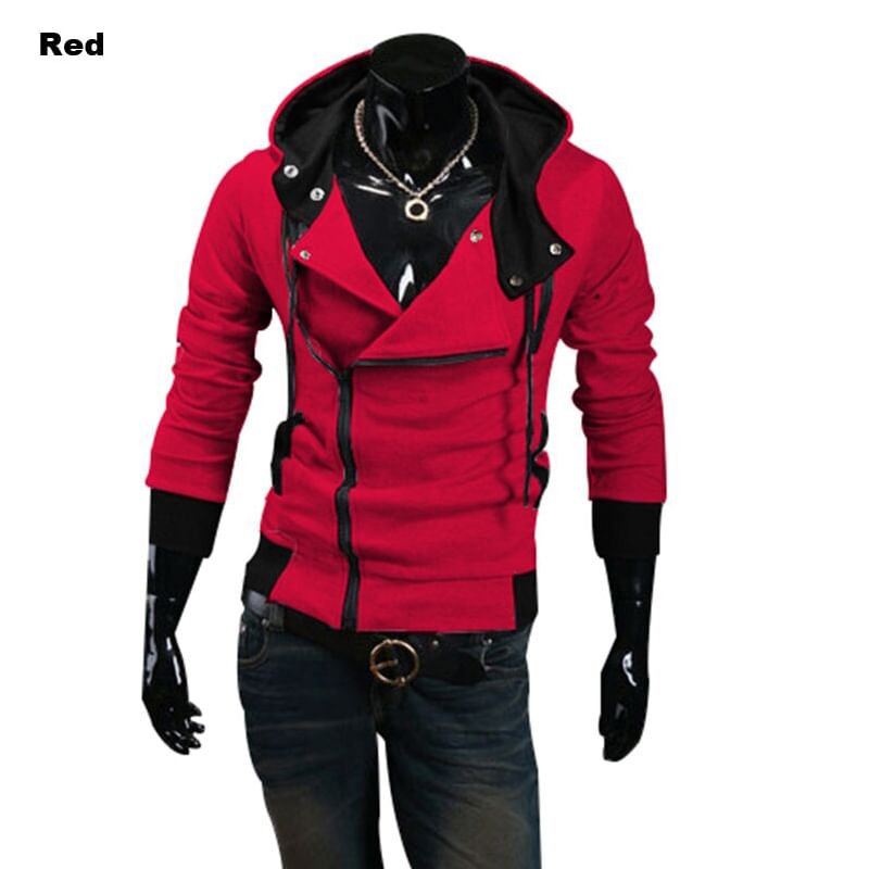 Fireon - Asymmetrische jas met capuchon en rits