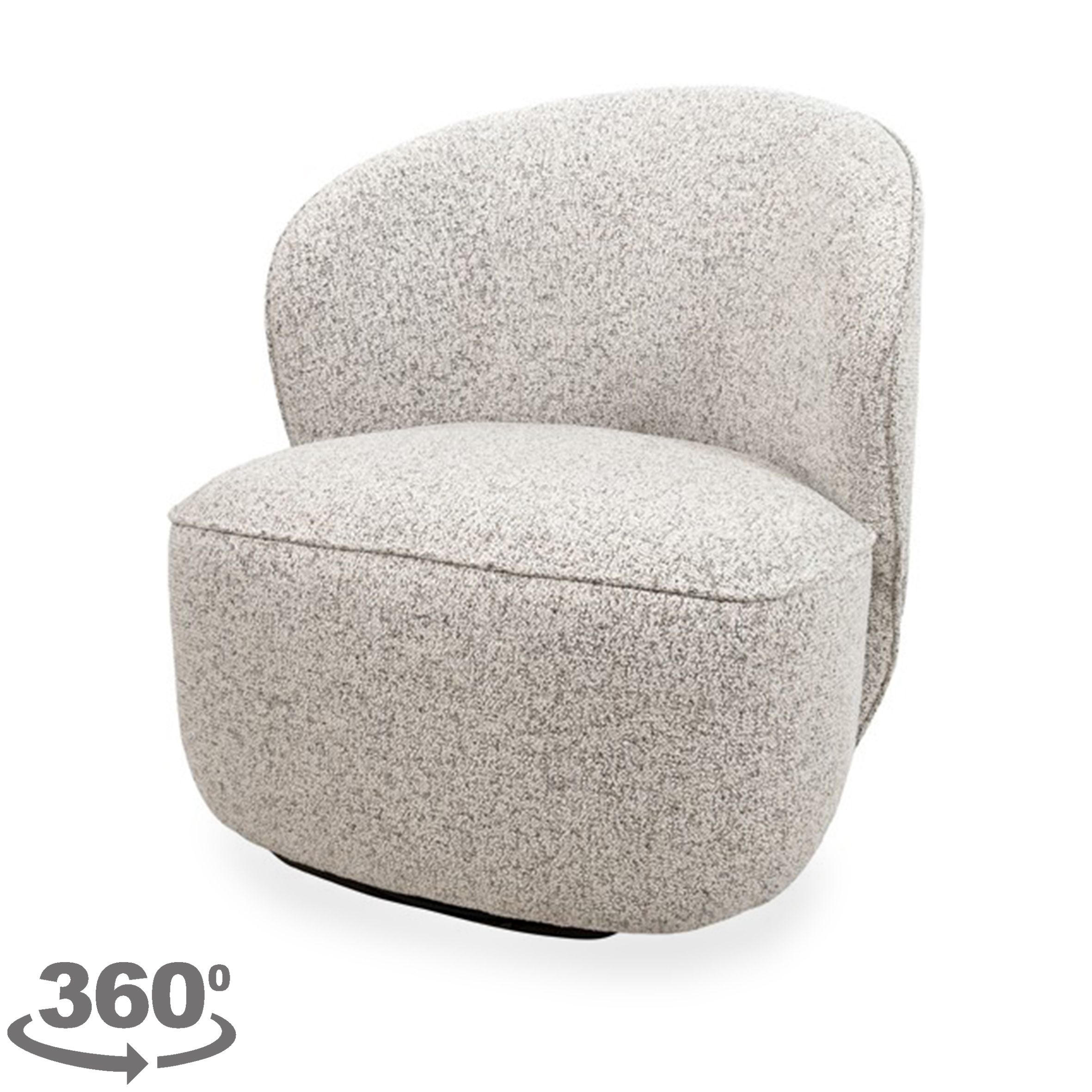 Draaifauteuil Ecru Avi B76 x D79 x H81 cm