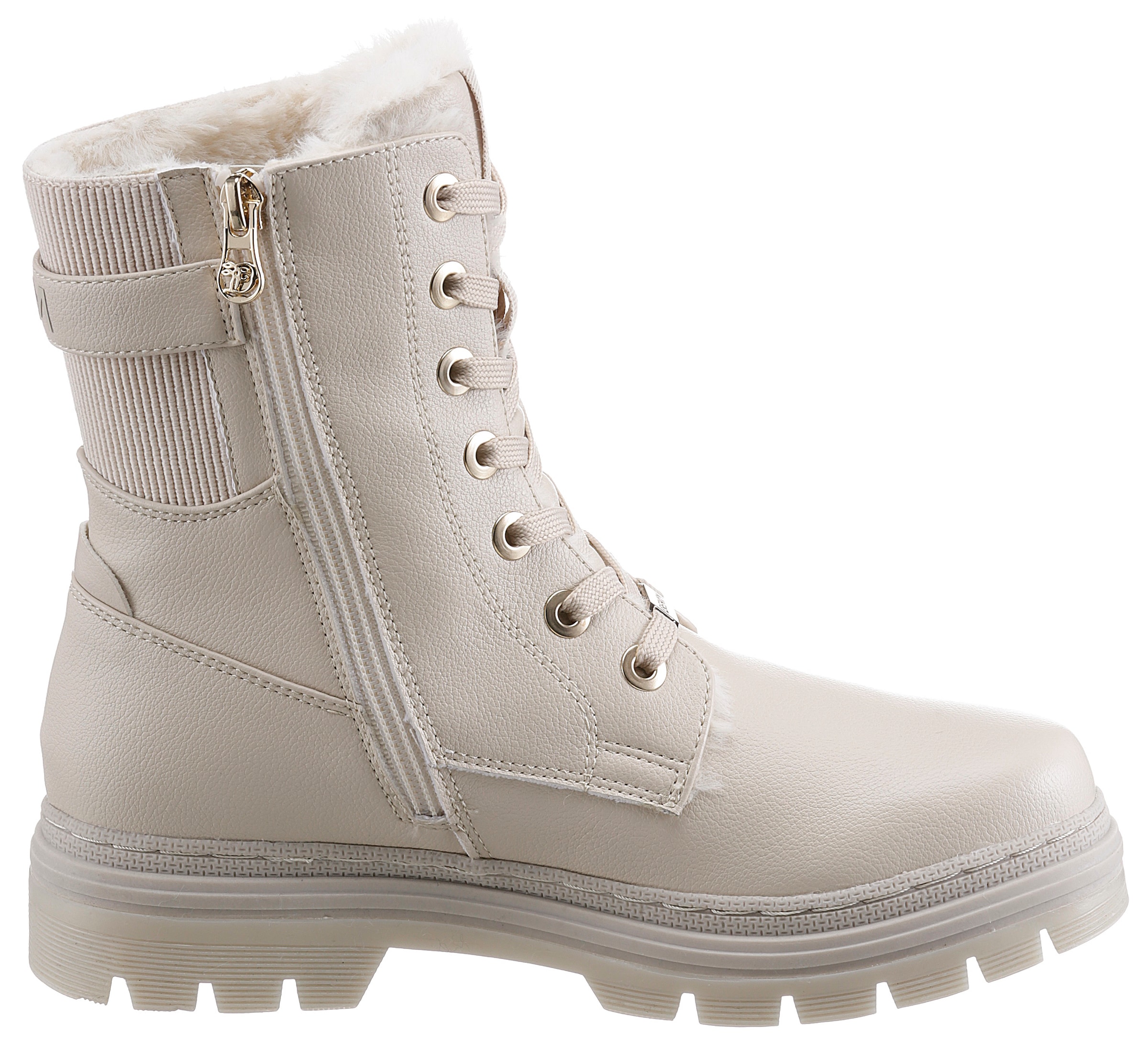 TOM TAILOR Schnürboots  Winterstiefel mit Logoprägung an der Ferse