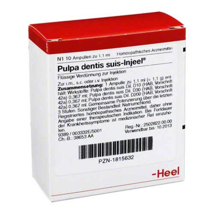 Pulpa Dentis suis Injeel Ampullen, 10 St