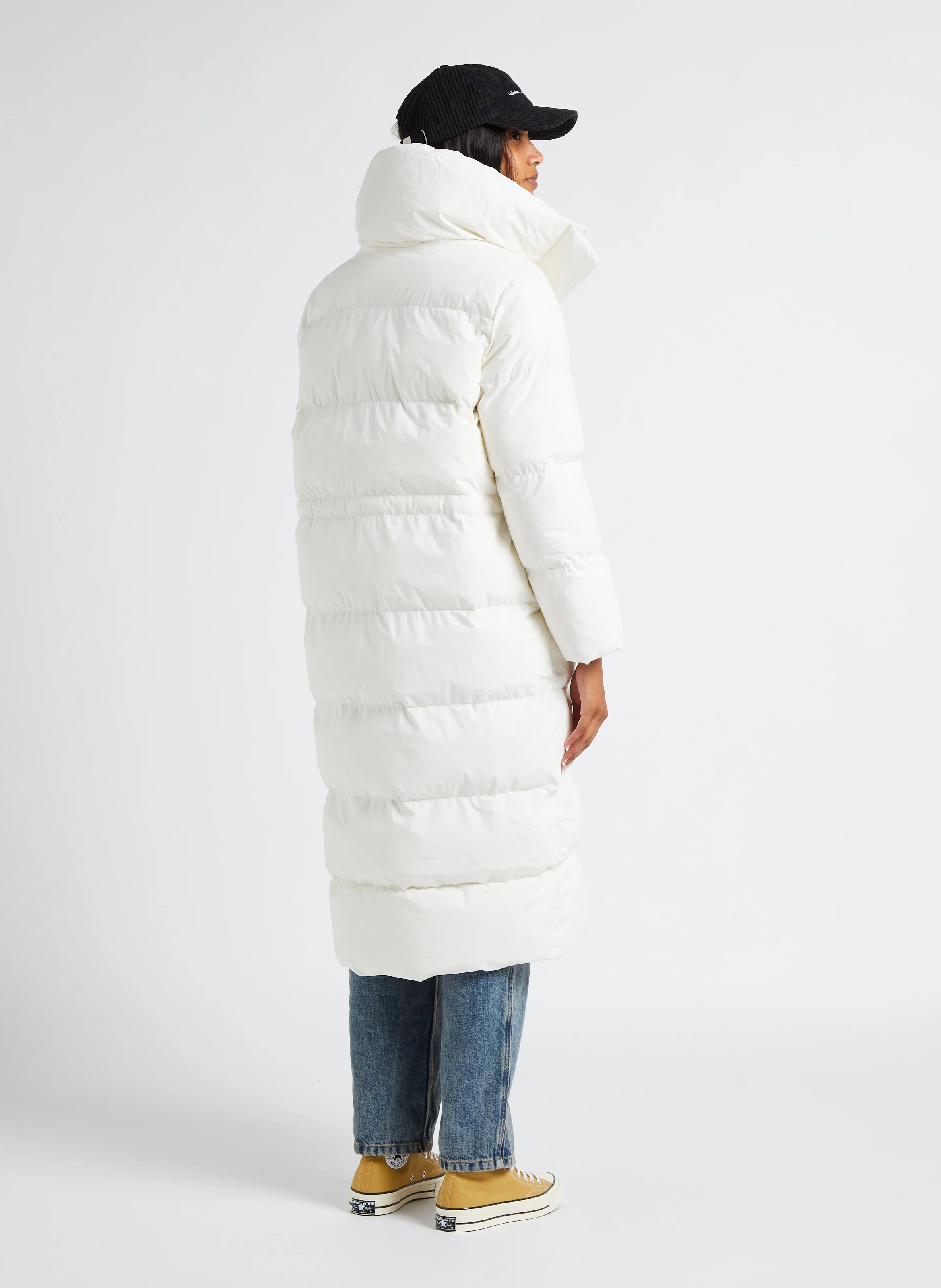 Doudoune longue col montnat | Blanc