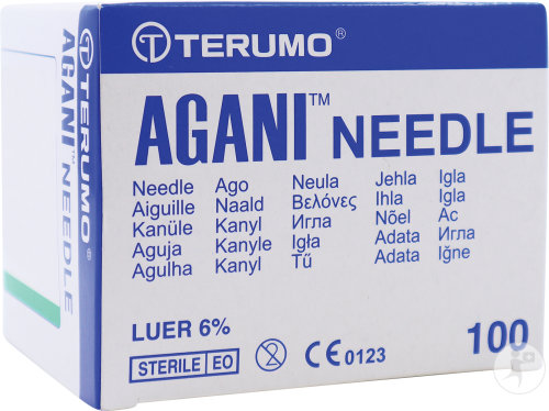 Terumo Agani Aiguille Hypodermique 21G 5/8 RB Vert 100 Pièces