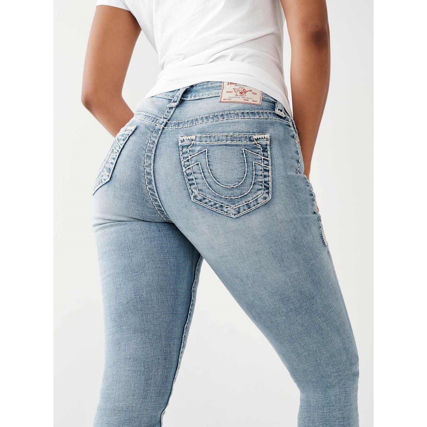True Religion TR Super T Halle Super Skinny Fit Mid Rise Jeans Womens