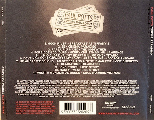Poul Potts: Cinema Paradiso /CD
