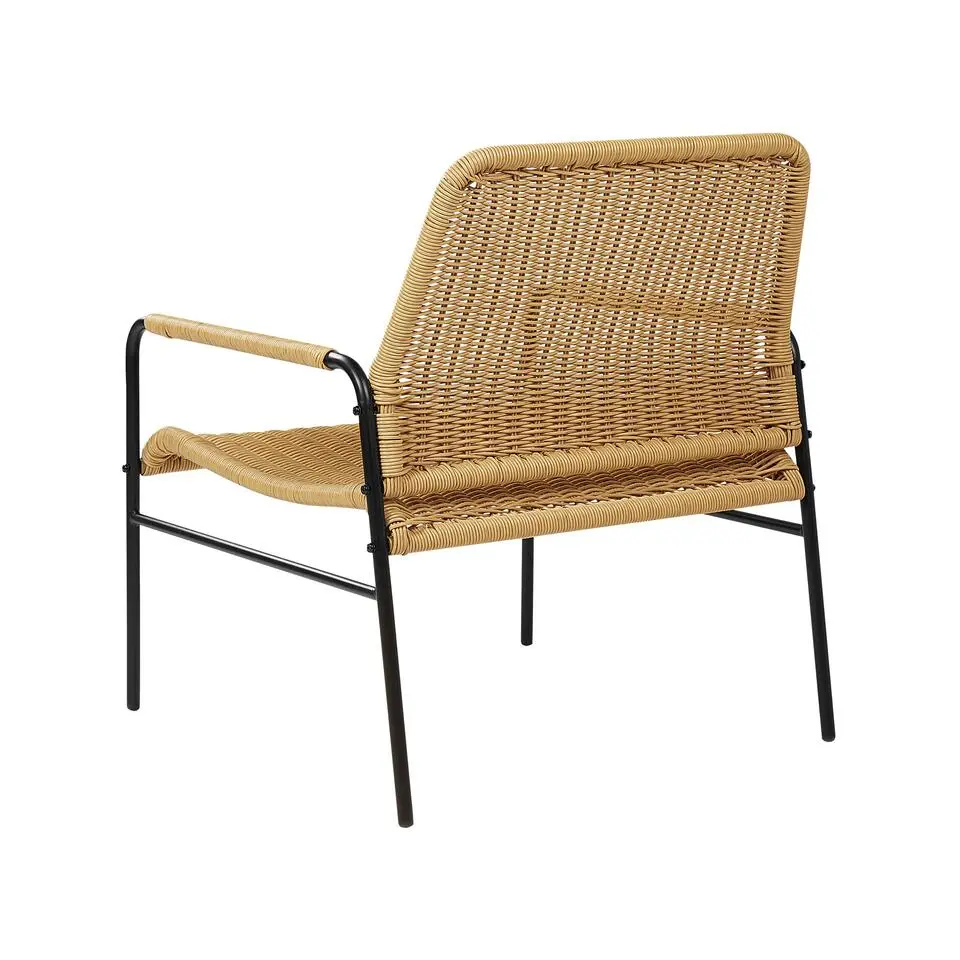 PRASIMO - Tuinstoel set van 2 - Naturel - PE Rotan
