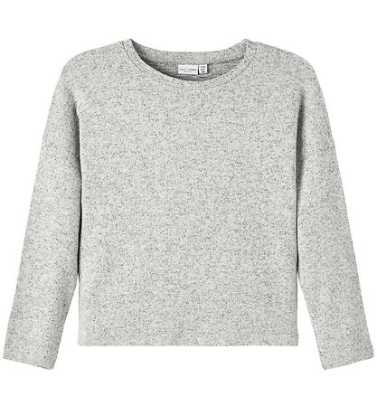 Name It Bluse - Schleife - Schlinge - Strick - Grey Melange