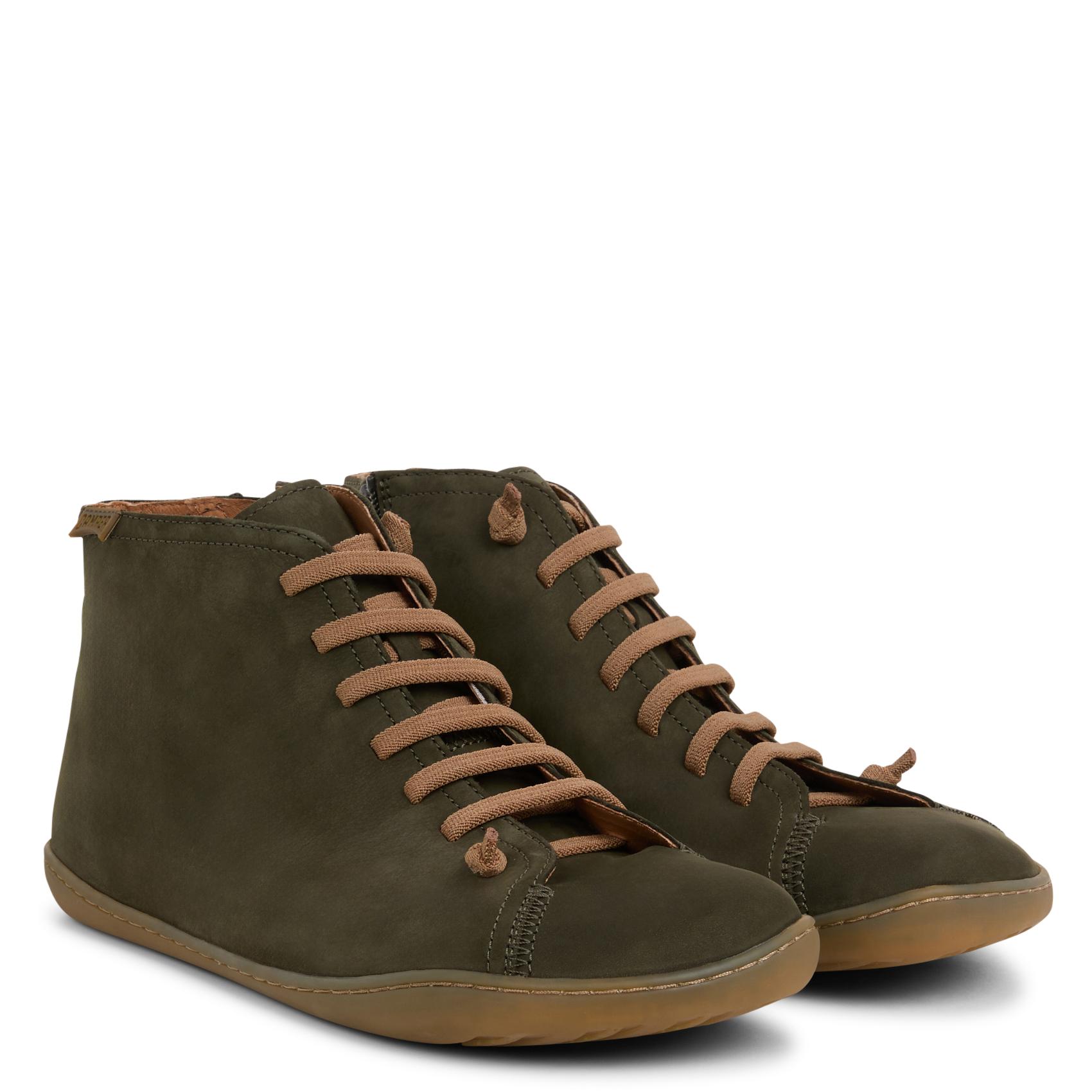 PEU CAMI - Bottines en cuir velours | Vert