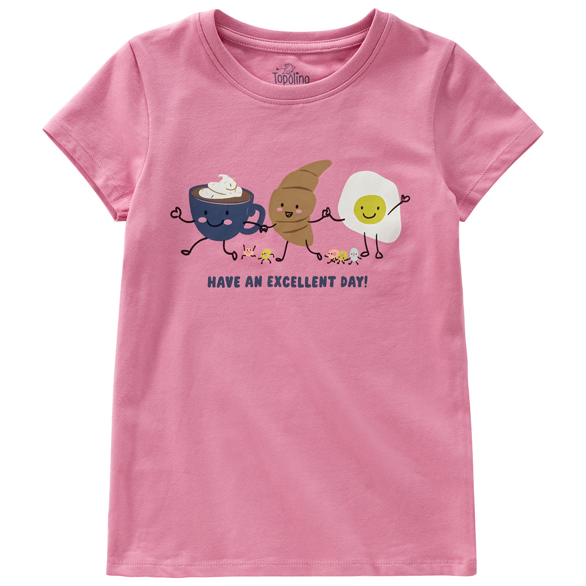 Topolino Mädchen T-Shirt mit lustigem Motiv rosa