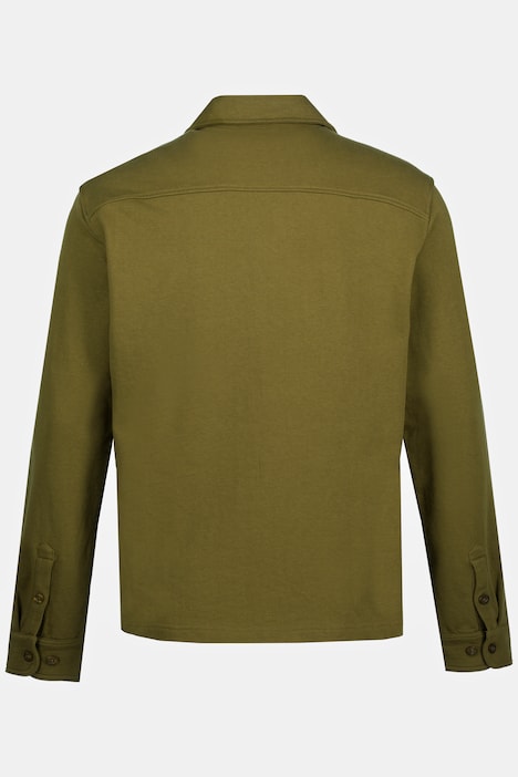 STHUGE Hemd, Overshirt, Sweat, Langarm, Modern Fit, Kentkragen, bis 8 XL