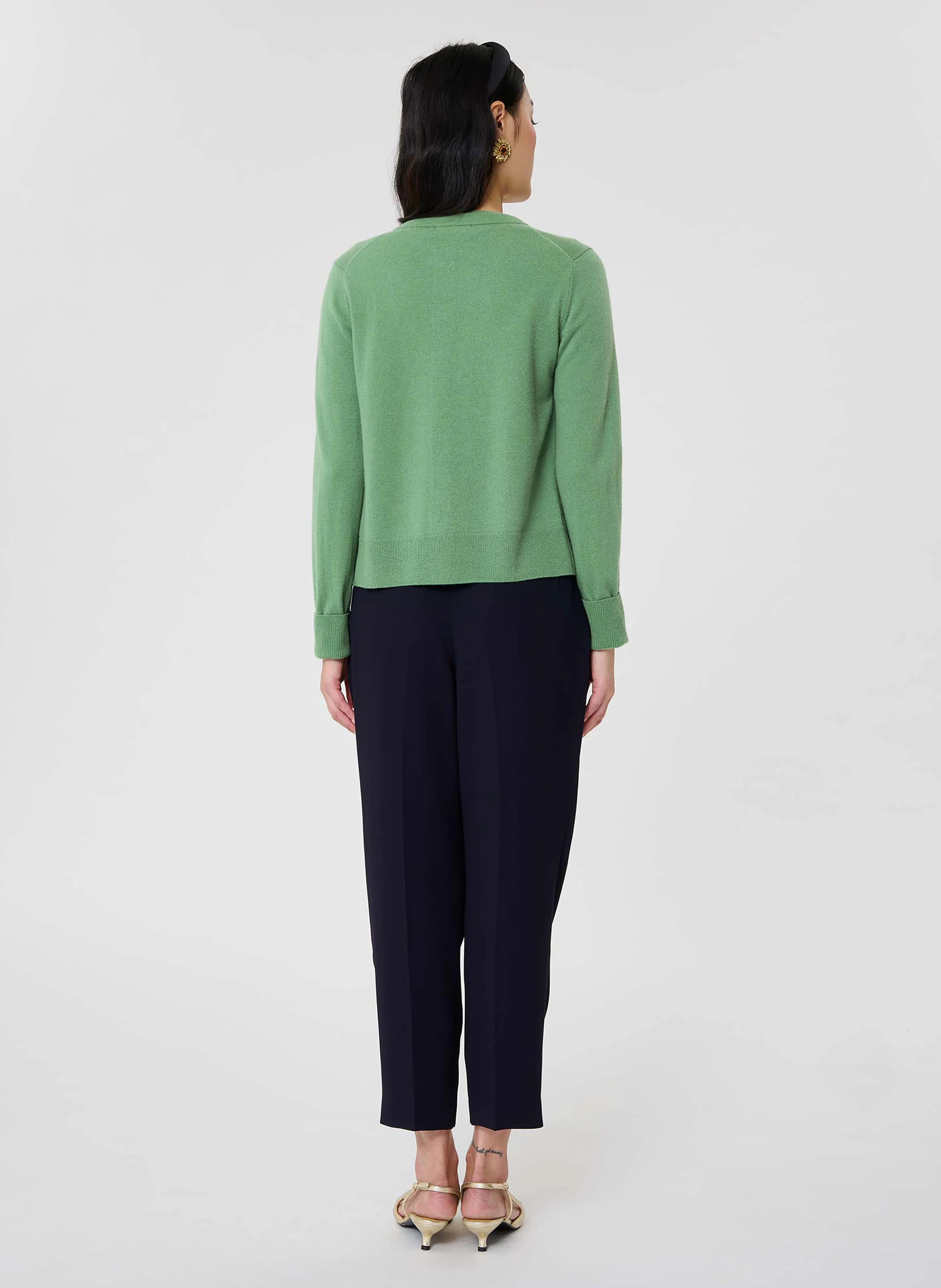 GUIDO - Cardigan boutonné en cachemire | Vert