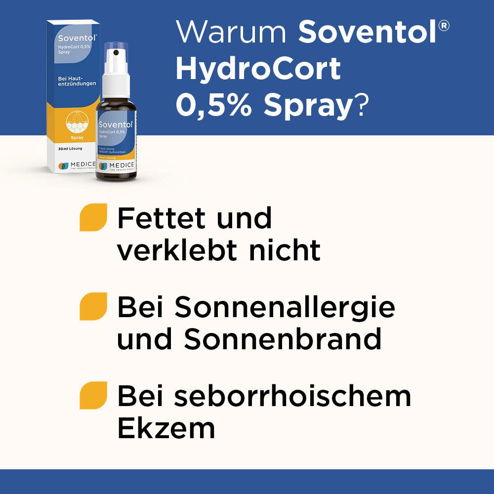 Soventol HydroCort 0,5% Spray bei Hautentzündungen