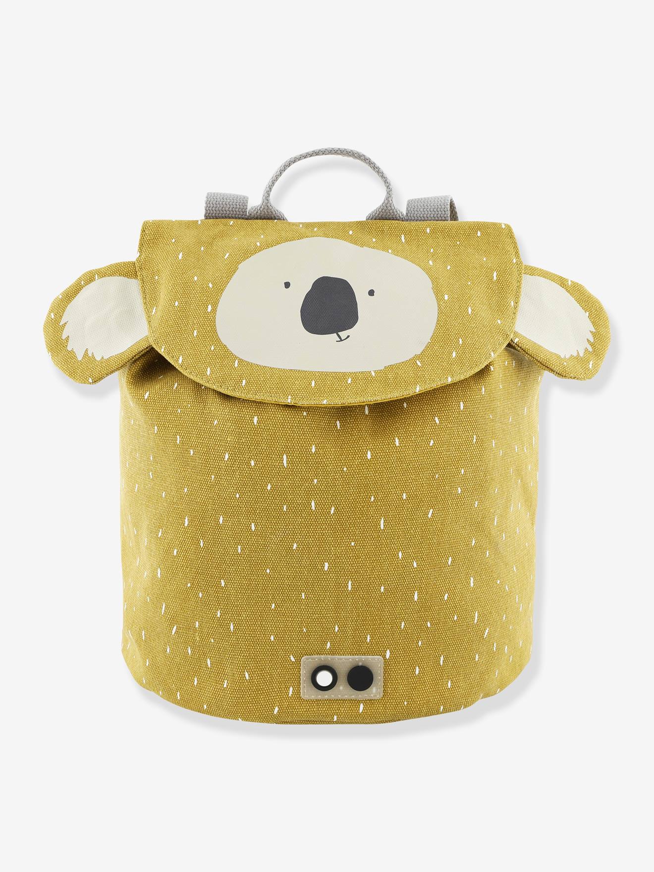 Mochila TRIXIE MINI Animal, verde-escura lisa com estampas.