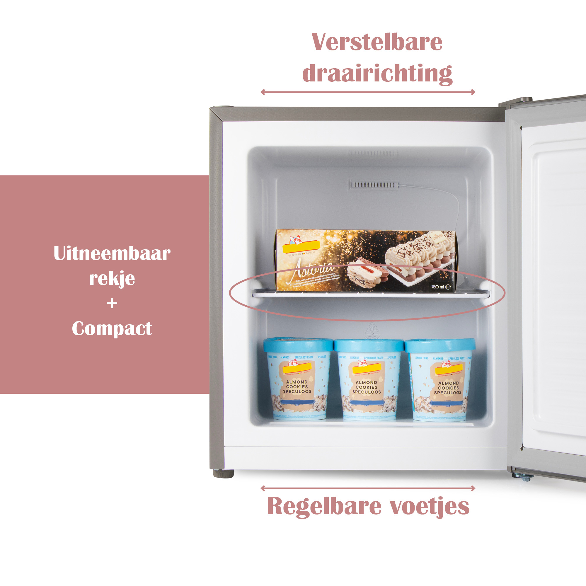Primo PR116DV 33 liter mini vriezer - Silver