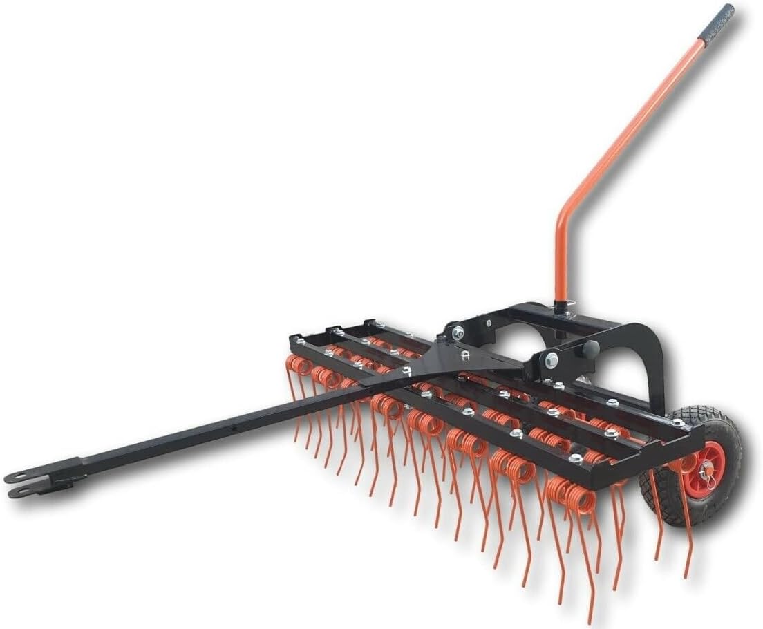 Vertikutierer Rasenstriegel Entmooser Rasenlüfter 120cm PROFI 58 Federzinken