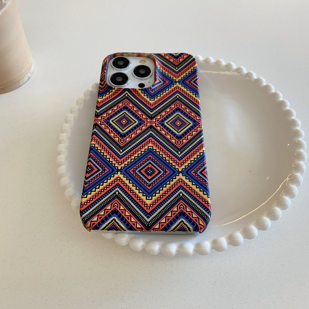 iPhone 14 Pro Max Hardcase Hülle im Carbon Look - Plaid