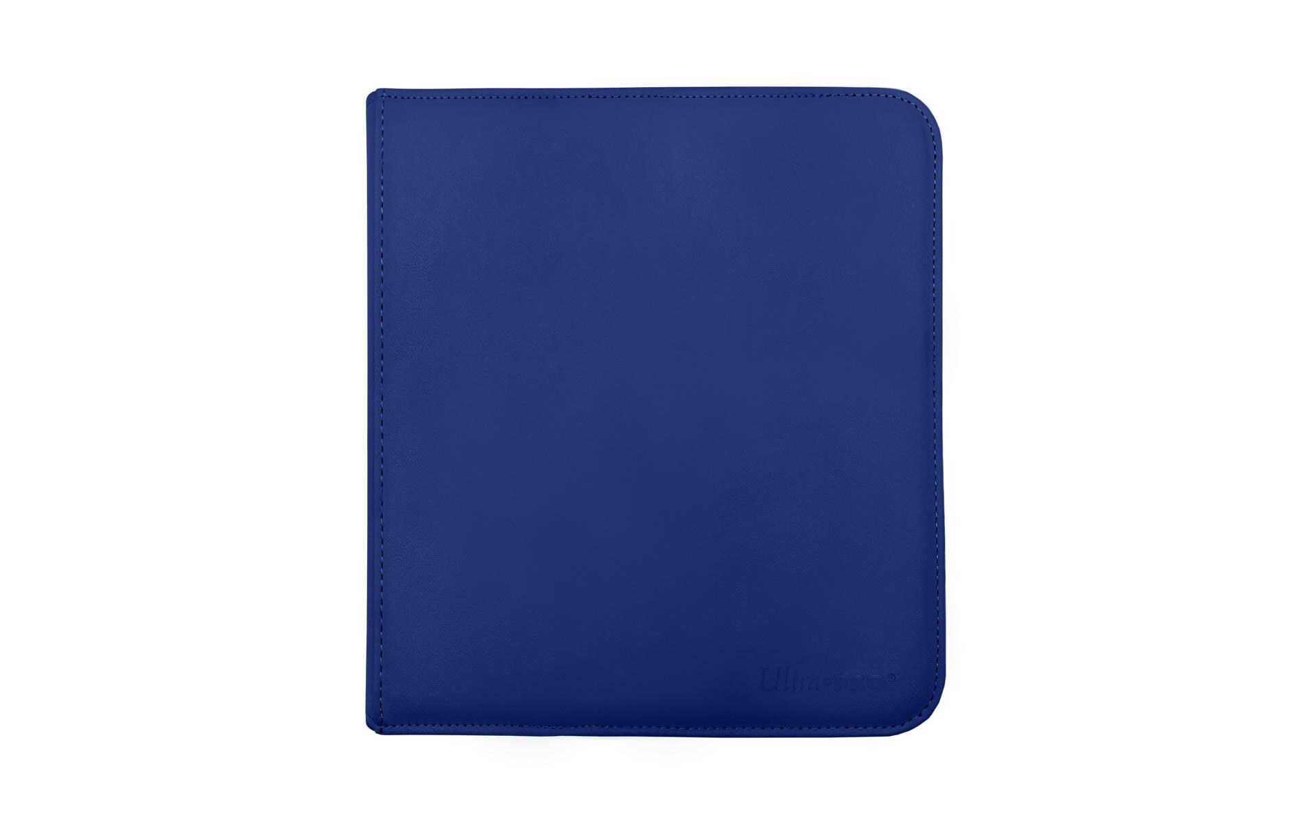 Karten-Album Pro-Binder Zippered Blue 12-PocketKartenalbum mit gepolstertem Kunstledereinband