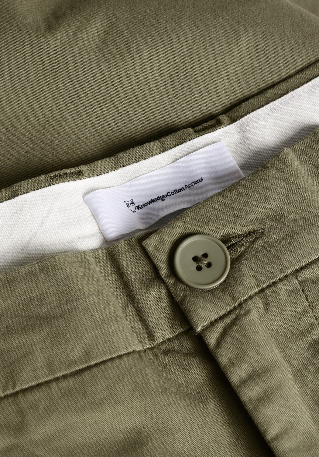 Knowledge Cotton Apparel Chino-Shorts Chuck Regular Poplin Burned Olive