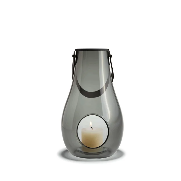 Holmegaard - Design with light Laterne H 25 cm, smoke