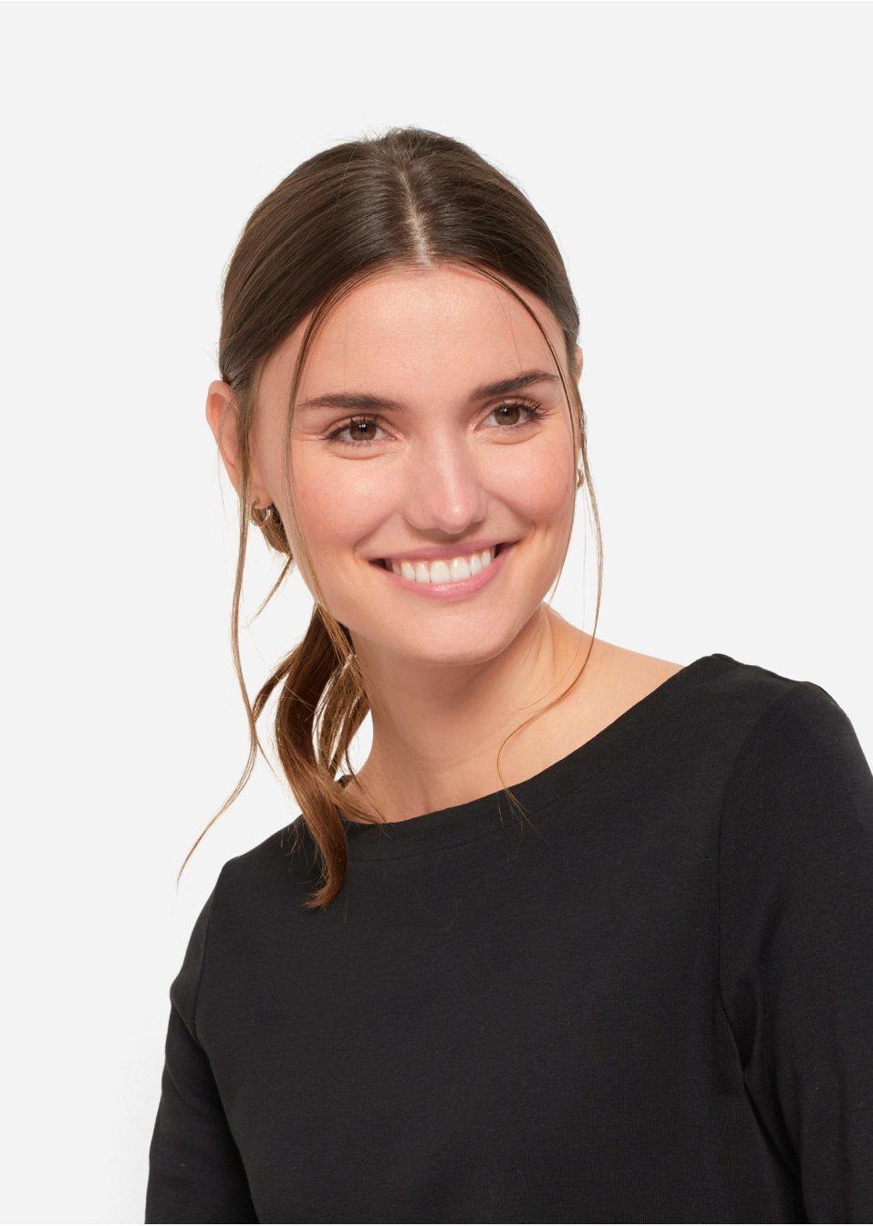 T-shirt extensible à encolure bateau