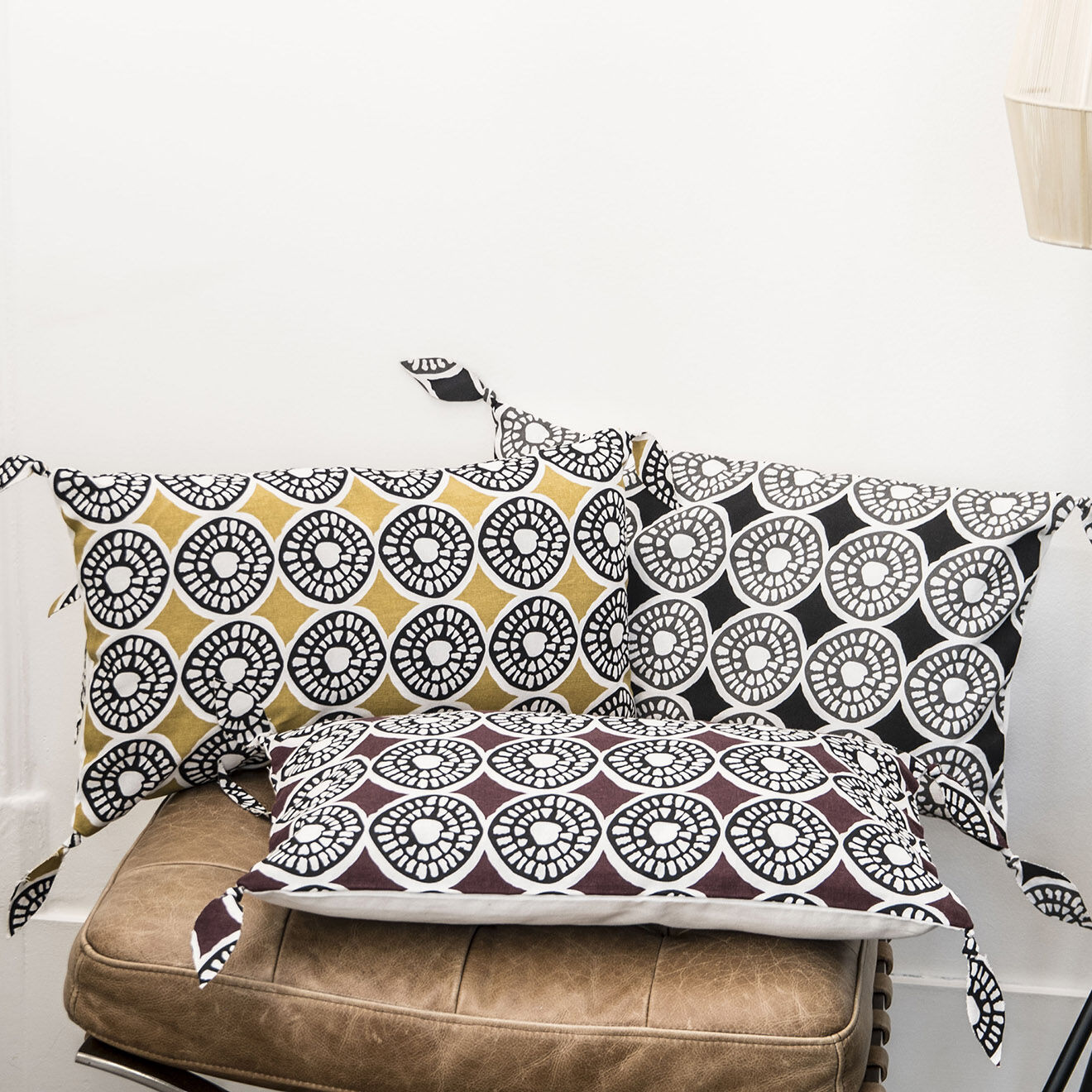 Febronie Home Housse de coussin Boubou d'Hiver noir délavé - 50x30 cm
