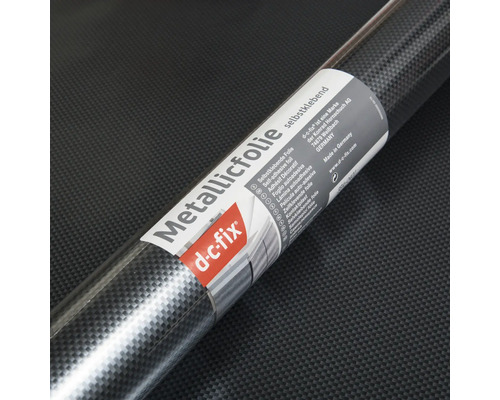 dc-fix® kleeffolie metallic carbon zilver zwart 45x150 cm