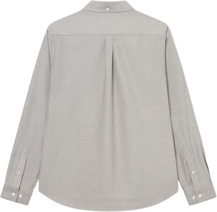 Les Deux Konrad Stripe Oxford Shirt Light sand/blueprint