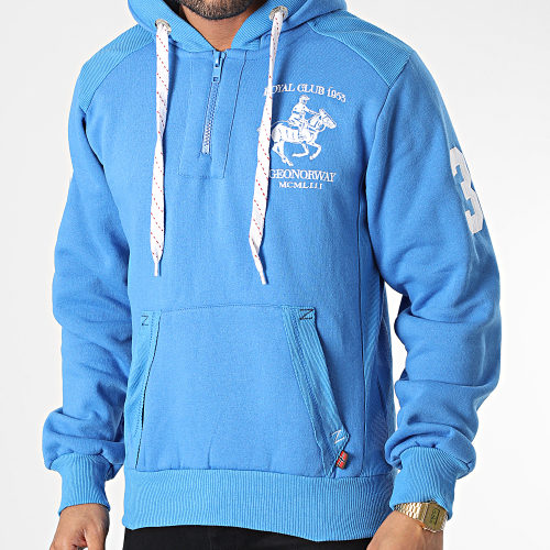 Sweat Capuche Folton Bleu Roi