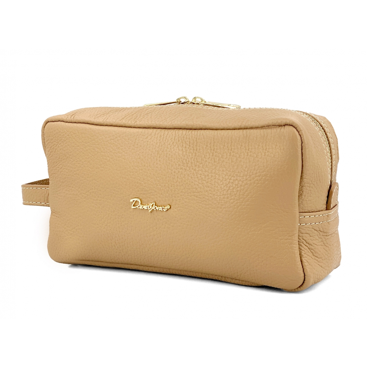David Jones Trousse de toilette en cuir de vachette David Jones