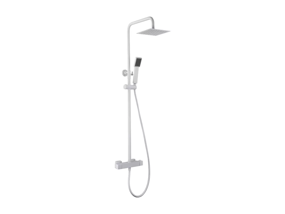 Colonne de Douche anti-calcaire Thermostatique Blanc Mat ART BTAR025/BL