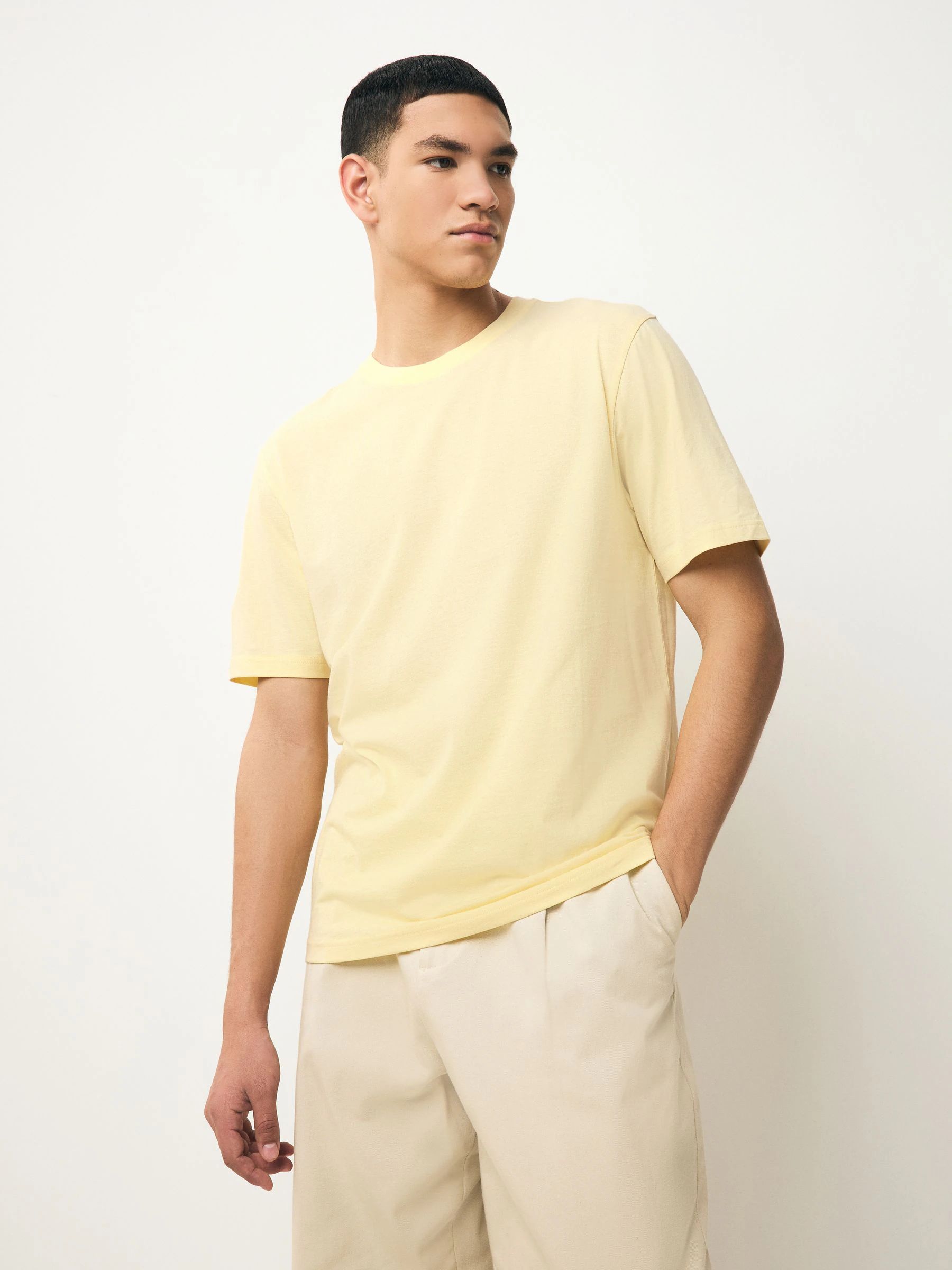 Pastelkleuren wit/blauw/groen/roze/geel/lila paars - Normale Pasvorm - Essential katoenen T-shirts verpakking van 6