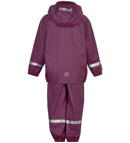 Color Kids Regenkleidung m. Träger - PU - Plum Kaspisch