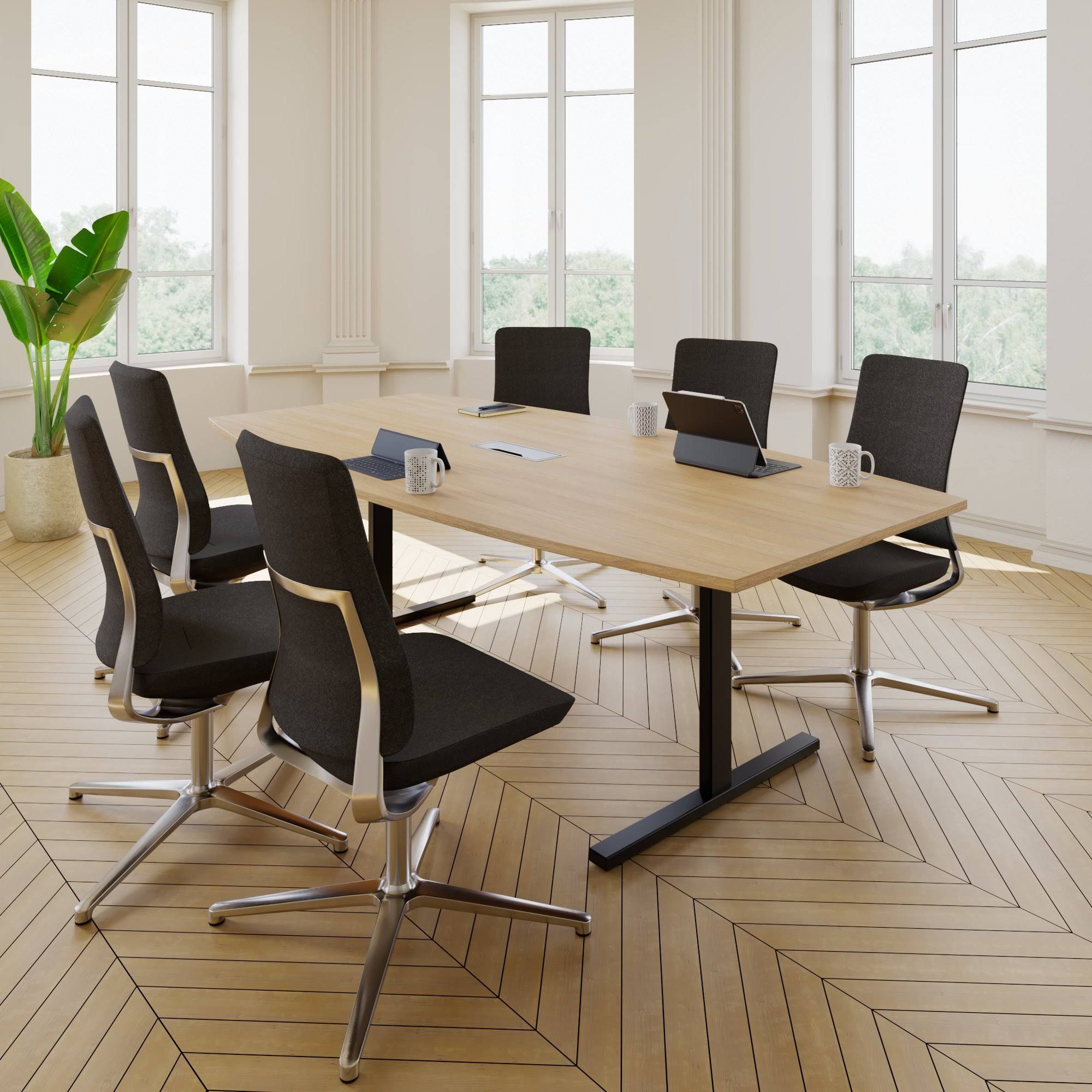 Konferenztisch T-Easy Melamin 180-240 cm 6-10 Personen