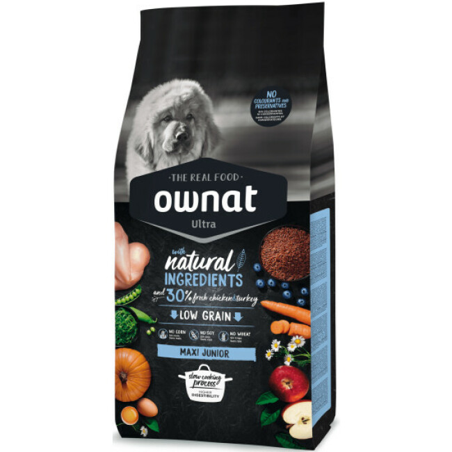 Croquettes Ownat Ultra Maxi Junior pour chiot de grande race