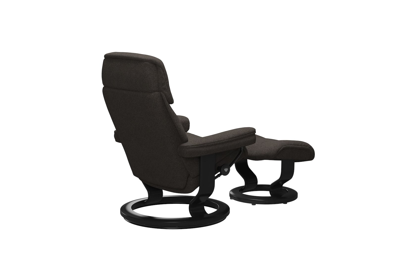 Ruby lenestol med krakk Tekstil Orchid Brown - Classic - Sort