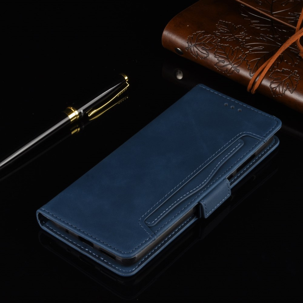 Samsung Galaxy A52s 5G / A52 (5G) Leder Tasche Flip Cover im Retro Look mit Kartenfächer - Blau