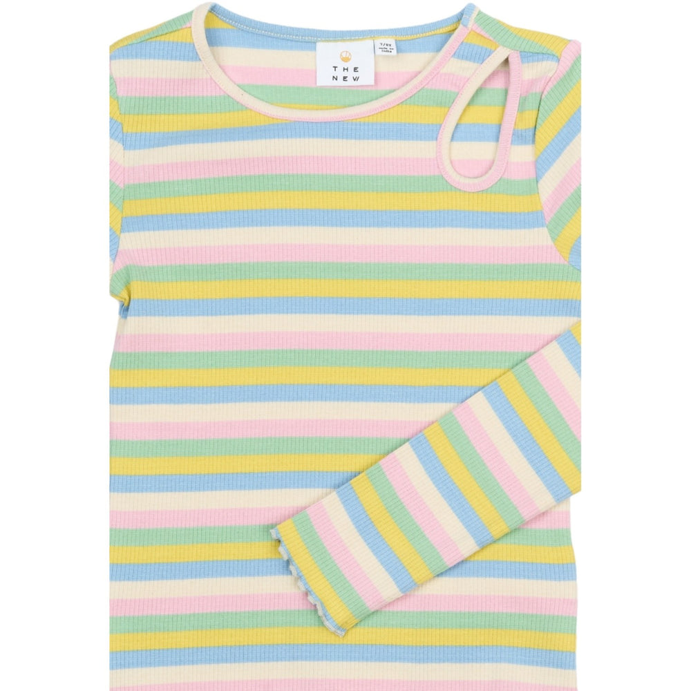 Køb The New Multi Striped Tnstella L_S Rib Tee